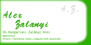 alex zalanyi business card